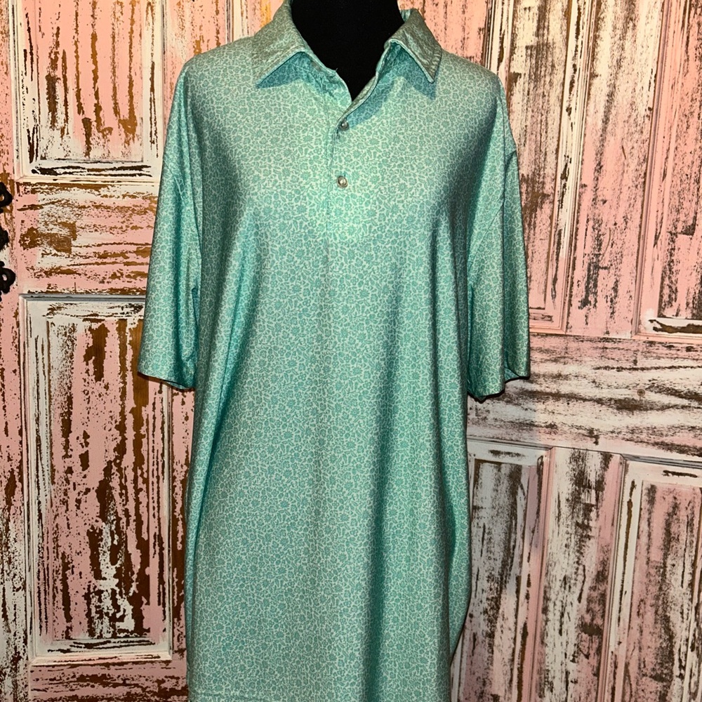 Hickey Freeman Aqua Textured Polo Shirt
